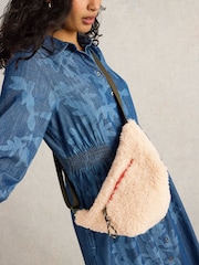 White Stuff Natural Meadow Borg Cross-Body Bag - Image 5 of 5