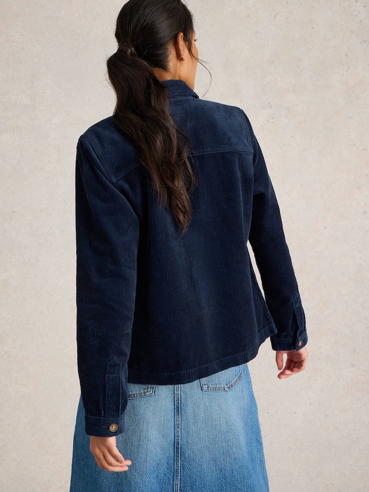 White Stuff Blue Carrie Cord Jacket - Image 2 of 6