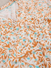 White Stuff Orange Nelly Notch Neck T-Shirt - Image 6 of 6