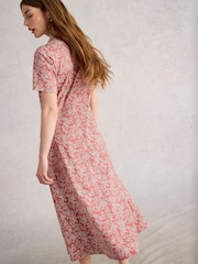 White Stuff Pink Rua Jersey Shirt Dress - Image 4 of 6