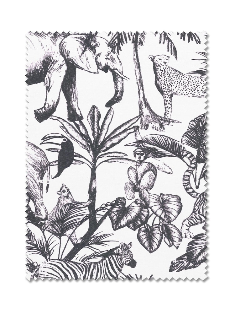 Black/White Safari Animal Made to Measure Roller Blind - Image 6 of 6