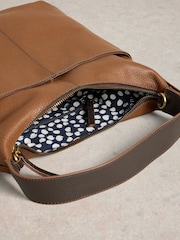 White Stuff Brown Sophia Leather Cross-Body Bag - Image 4 of 5