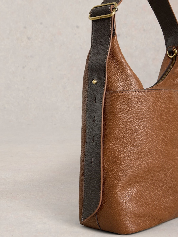 White Stuff Brown Sophia Leather Cross-Body Bag - Image 5 of 5