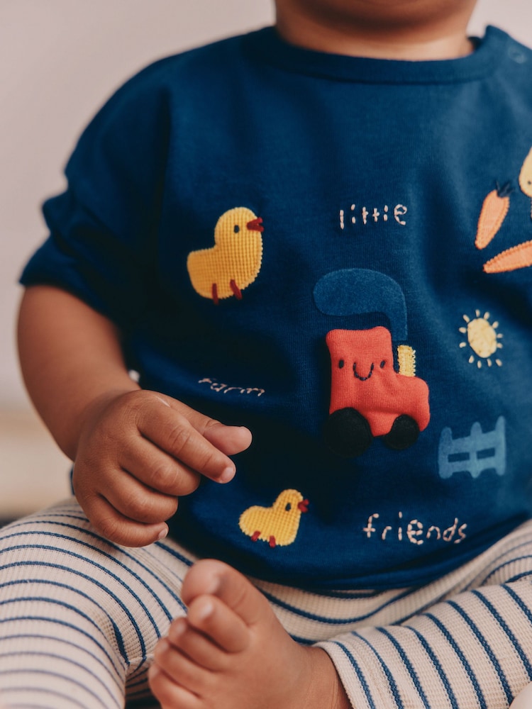 Blue Farm Top and Leggings Baby Set (0mths-2yrs) - Image 2 of 14