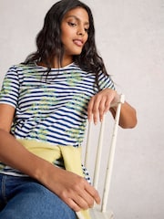 White Stuff Blue Abbie T-Shirt - Image 3 of 6