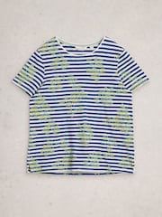 White Stuff Blue Abbie T-Shirt - Image 5 of 6