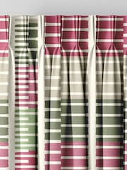 Pink Retro Geo Made To Measure Door Curtain Curtains - Image 5 of 9
