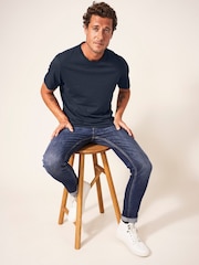 White Stuff Blue Abersoch Short Sleeve T-Shirt - Image 3 of 7