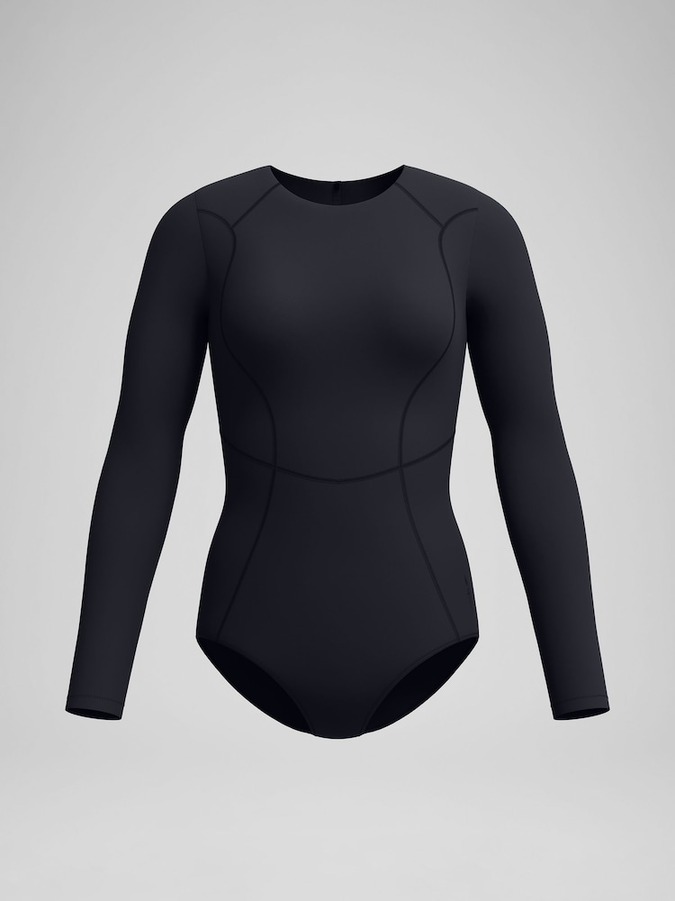 Speedo Black Ocean Flex Long Sleeve Zip Swimsuit - Image 6 of 6