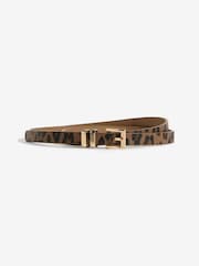 Lipsy Gold Leopard and Black Skinny Belts 3 Pack - Image 2 of 6