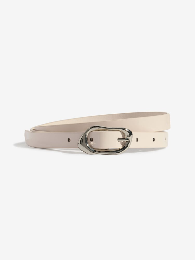 Lipsy Choc Tan and Cream Skinny Belts 3 Pack - Image 2 of 6