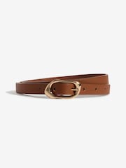Lipsy Choc Tan and Cream Skinny Belts 3 Pack - Image 3 of 6