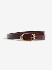 Lipsy Choc Tan and Cream Skinny Belts 3 Pack - Image 4 of 6