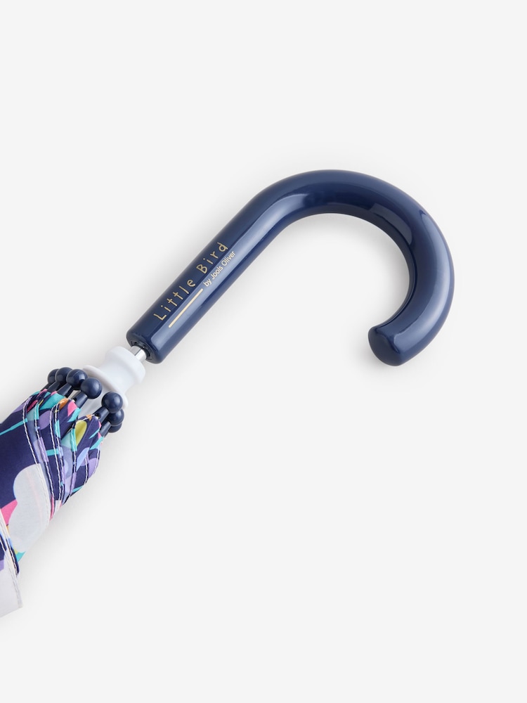 Little Bird by Jools Oliver Multi Rainbow Rain Clouds Handle Umbrella - Image 3 of 3 Little Bird by Jools Oliver Multi Rainbow Rain Clouds Handle Umbrella - Image 3 of 3