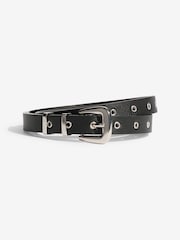 Friends Like These Snake Print, Burgandy and Black Skinny Belts 3 Pack - Image 2 of 6