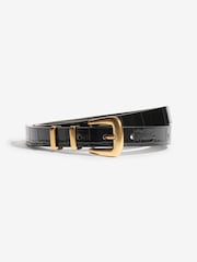 Friends Like These Olive, Choc and Black Skinny Belts 3 Pack - Image 3 of 6