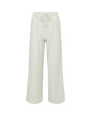 M&Co Green Petite Stripe Wide Leg Trousers - Image 5 of 5