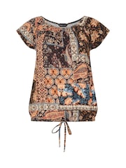 Orange - M&Co Tie Hem Scoop Neck Top - Bild 1 von 1