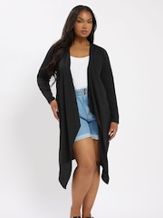 Yours Curve Textured Midaxi Cardigan - Imagem 1 de 5