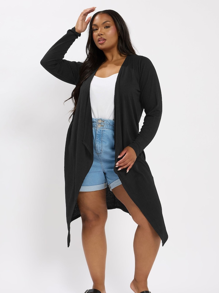 Yours Curve Textured Midaxi Cardigan - Imagem 2 de 5