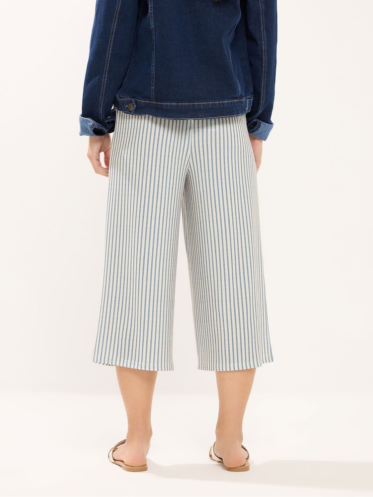 M&Co Blue Petite Striped Cullottes - Image 2 of 5