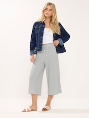 M&Co Blue Petite Striped Cullottes - Image 3 of 5