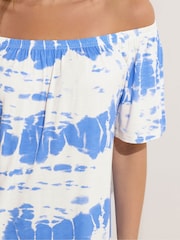 M&Co White Tie Dye Bardot Top - Image 5 of 6