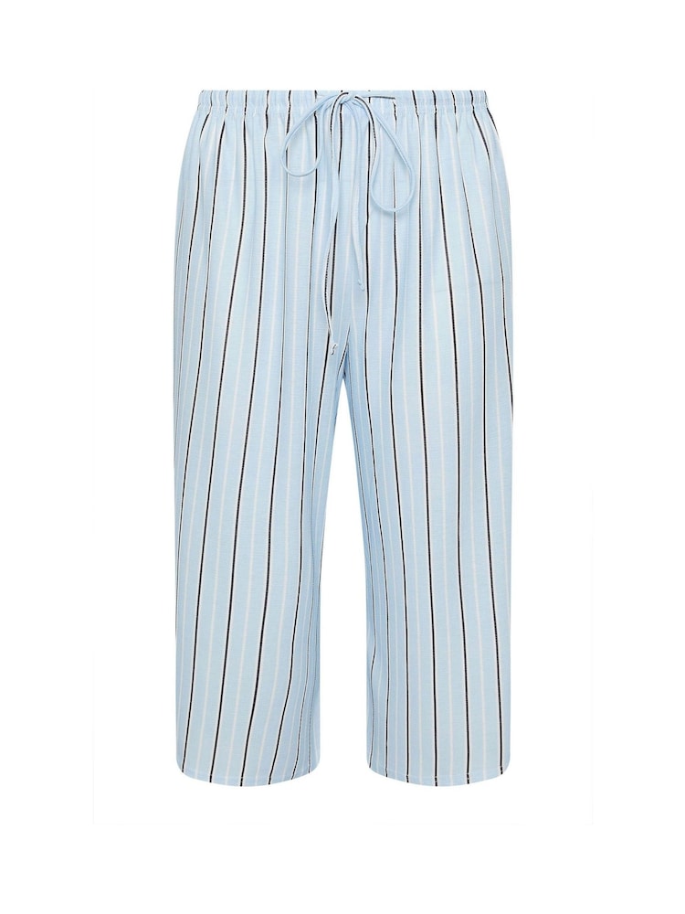 Yours Curve Blue Stripe Culottes - Image 5 of 5