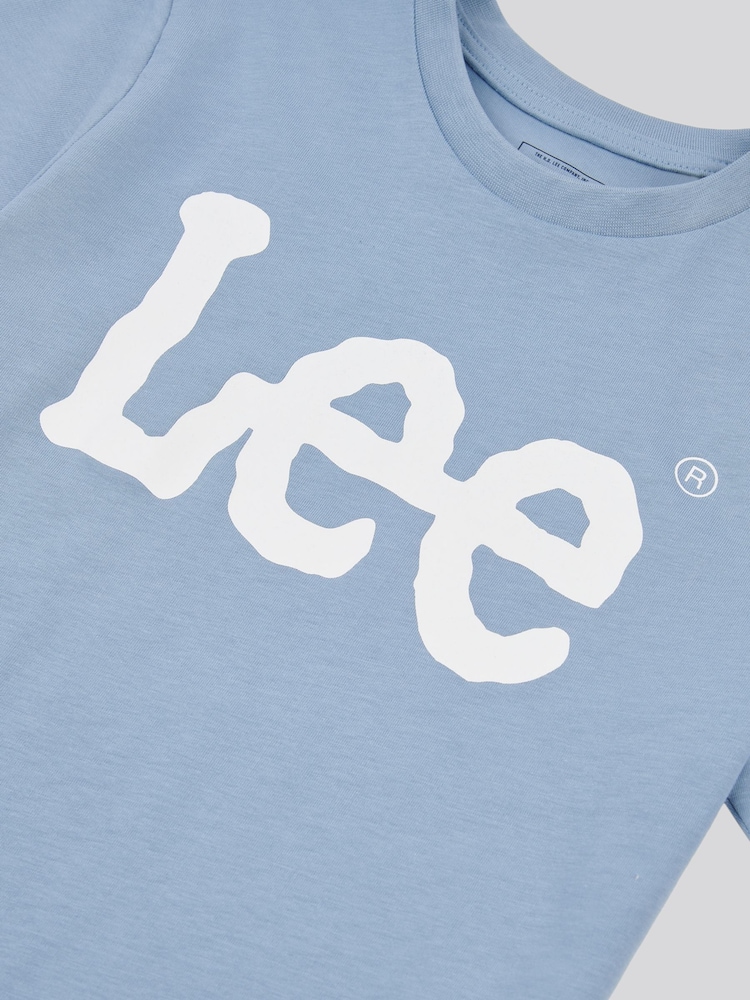 Lee Blue Boys Wobbly Graphic Print T-Shirt - Image 3 of 3