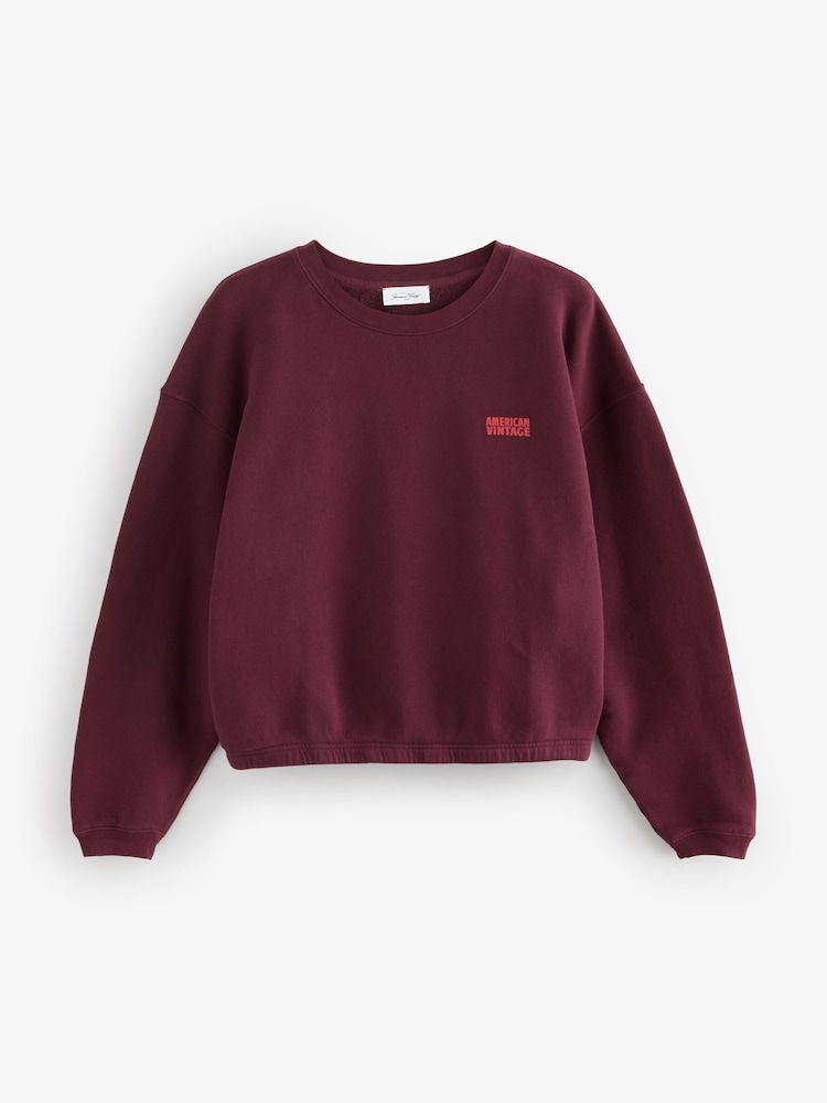 American Vintage Purple Izubird Round Neck Sweatshirt - Image 1 of 1 American Vintage Purple Izubird Round Neck Sweatshirt - Image 1 of 1