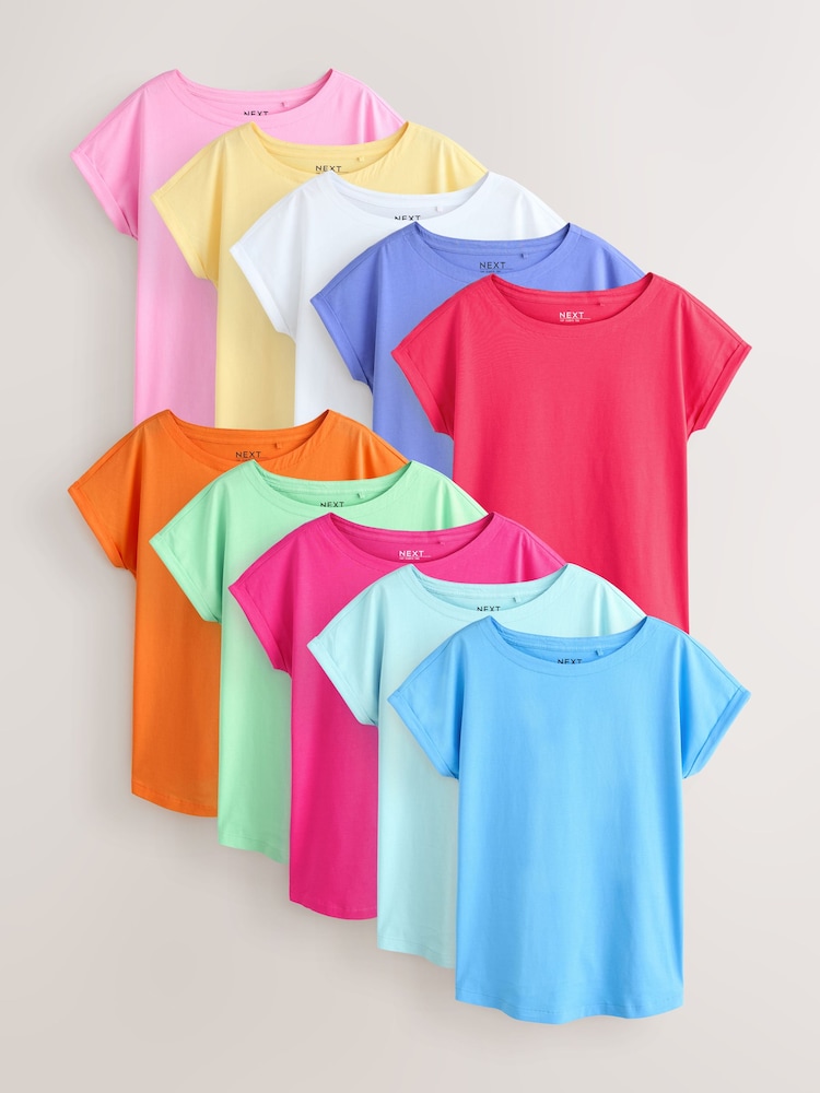 Bright Cap Sleeve T-Shirt 10 Pack - Image 1 of 13