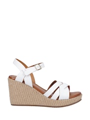 Hush Puppies Phoebe Wedge White Sandals - Image 1 of 4