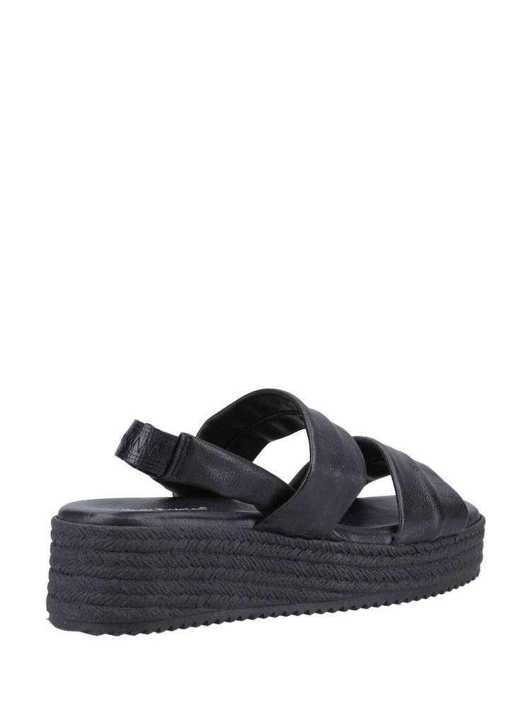 Hush Puppies Rachel Platform Black Sandals - Image 4 of 4