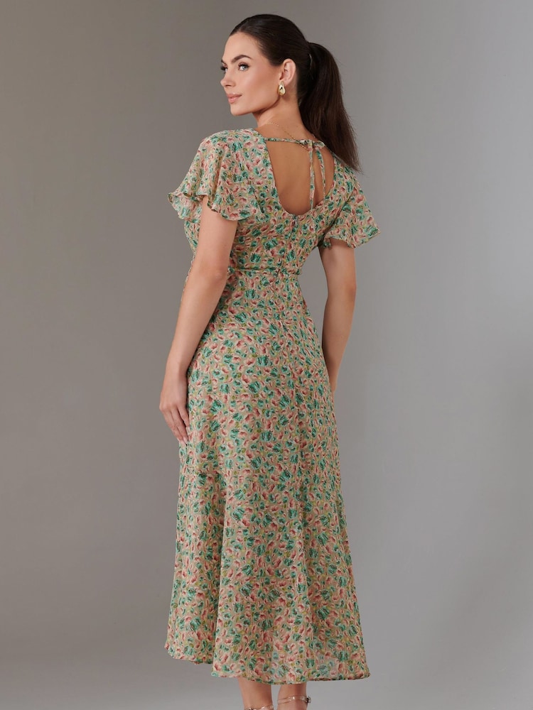 Jolie Moi Natural Petite High Low Midaxi Dress - Image 2 of 6 Jolie Moi Natural Petite High Low Midaxi Dress - Image 2 of 6