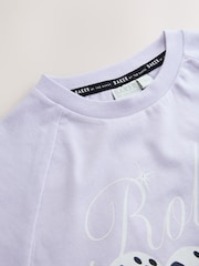 Baker by Ted Baker Lilac Purple Boxy Fit Dice Graphic Print T-Shirt - Image 5 of 6