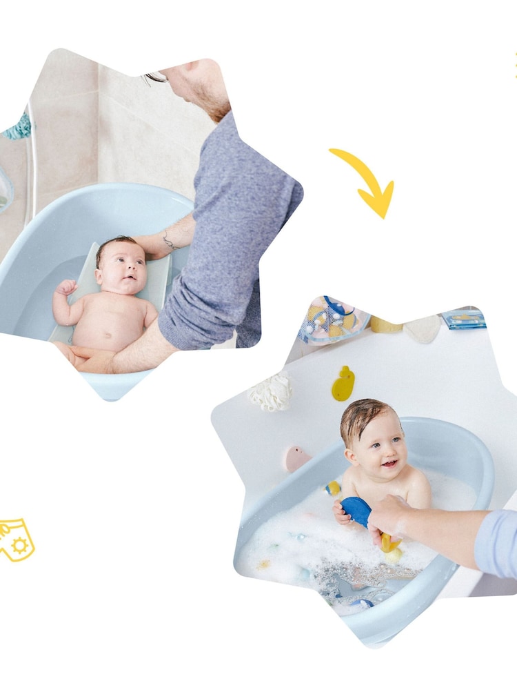 Badabulle Blue Whale Baby & Toddler Bath Tub - Image 6 of 6