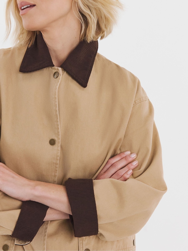 JD Williams Cord Collar Barn Utility Jacket - Imagen 4 de 4