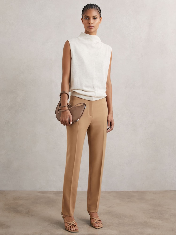 Reiss Camel Gabi Slim Fit Suit Trousers - Image 1 of 6 Reiss Camel Gabi Slim Fit Suit Trousers - Image 1 of 6