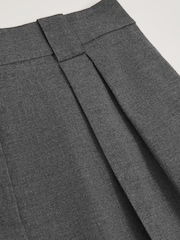 Reiss Grey Poppie Petite Wide Leg Pleated Trousers - Image 6 of 7