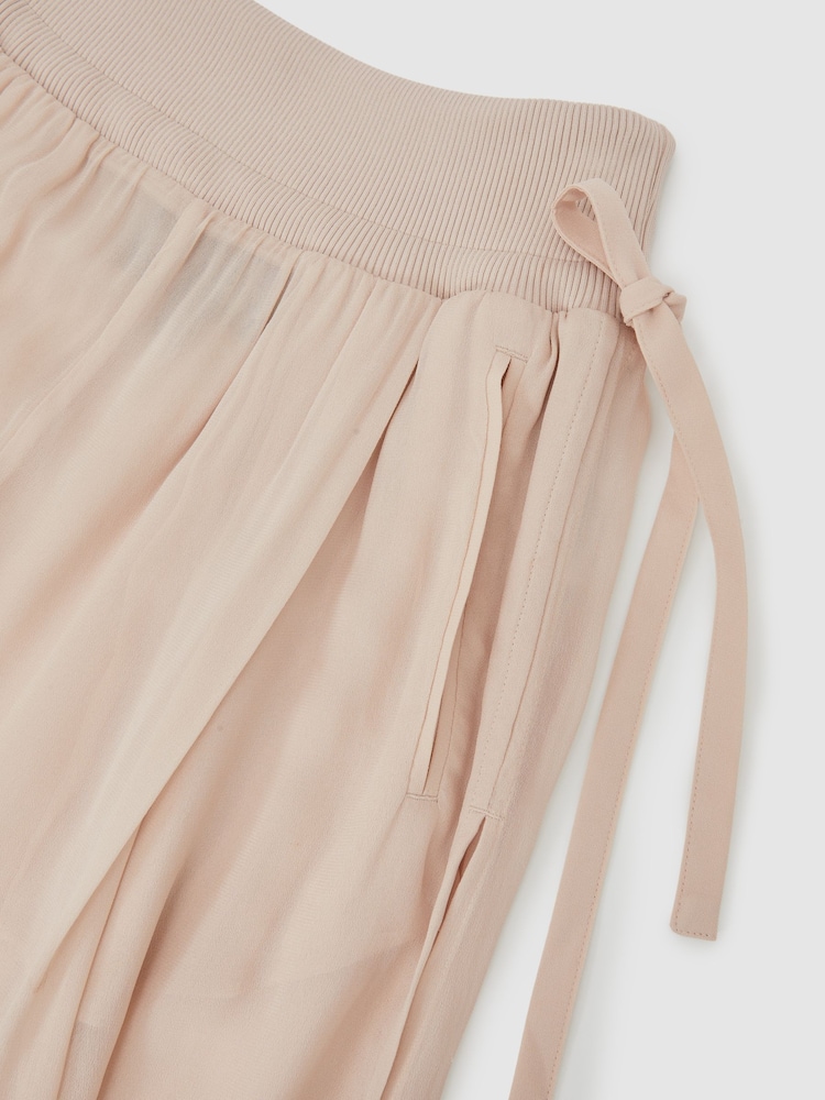 Reiss Neutral Lucyle Reiss | Royal Ballet Chiffon Trousers - Image 7 of 7 Reiss Neutral Lucyle Reiss | Royal Ballet Chiffon Trousers - Image 7 of 7