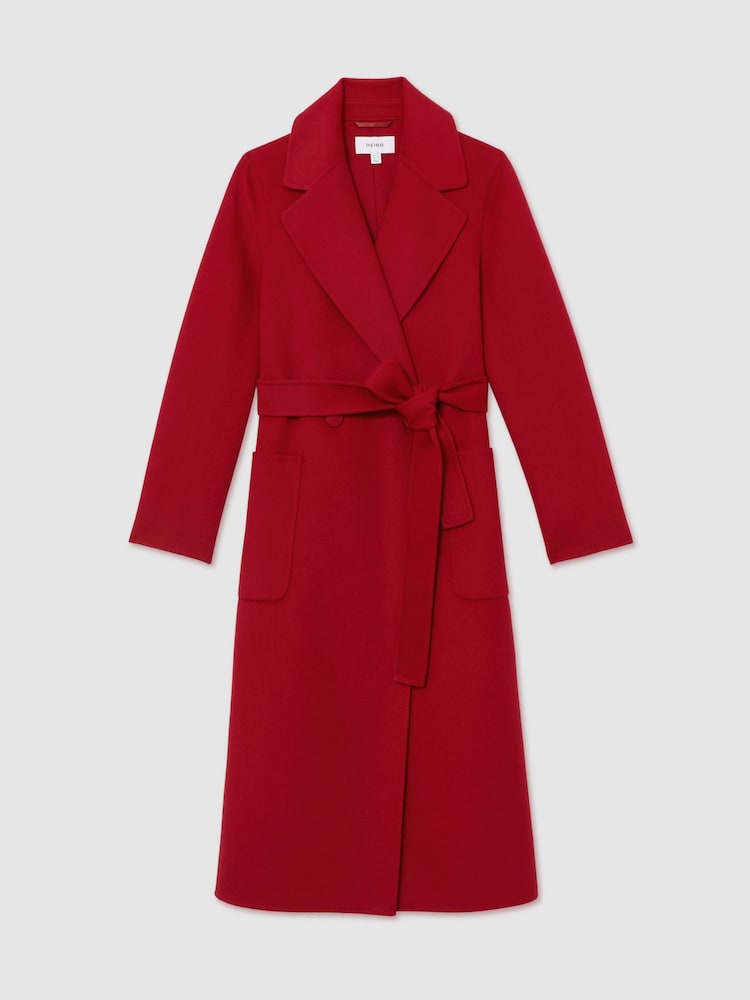 Reiss Red Lucia Petite Double-Breasted Blindseam Coat Wool-Blend - Image 2 of 10 Reiss Red Lucia Petite Double-Breasted Blindseam Coat Wool-Blend - Image 2 of 10