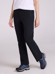 Mountain Warehouse Black Womens Kenton Water Resistant Quick Drying Walking Trousers - Image 1 of 11