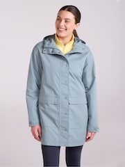 Mountain Warehouse Blue Womens Riviera Waterproof Hooded Coat - Image 1 of 9