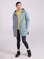 Mountain Warehouse Blue Womens Riviera Waterproof Hooded Coat - Image 3 of 9