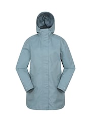 Mountain Warehouse Blue Womens Riviera Waterproof Hooded Coat - Image 6 of 9