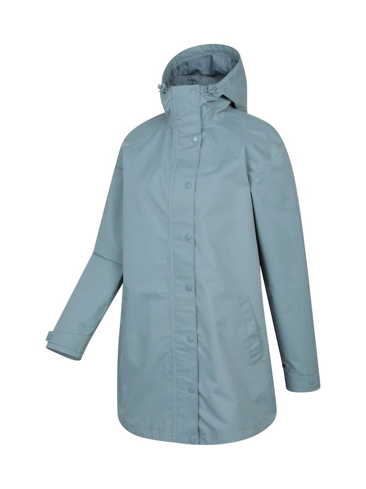 Mountain Warehouse Blue Womens Riviera Waterproof Hooded Coat - Image 9 of 9