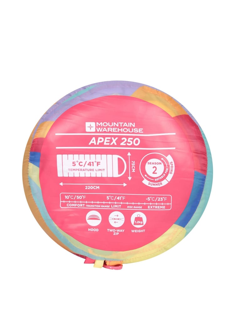 Buy Mountain Warehouse Red Apex 250 Square Mid Season Sleeping Bag