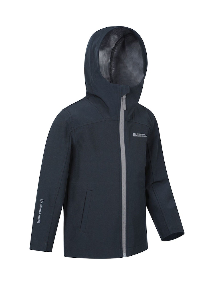 Mountain Warehouse Kids Retreat Lightweight Water Resistant Softshell Jacket - Bild 2 von 5