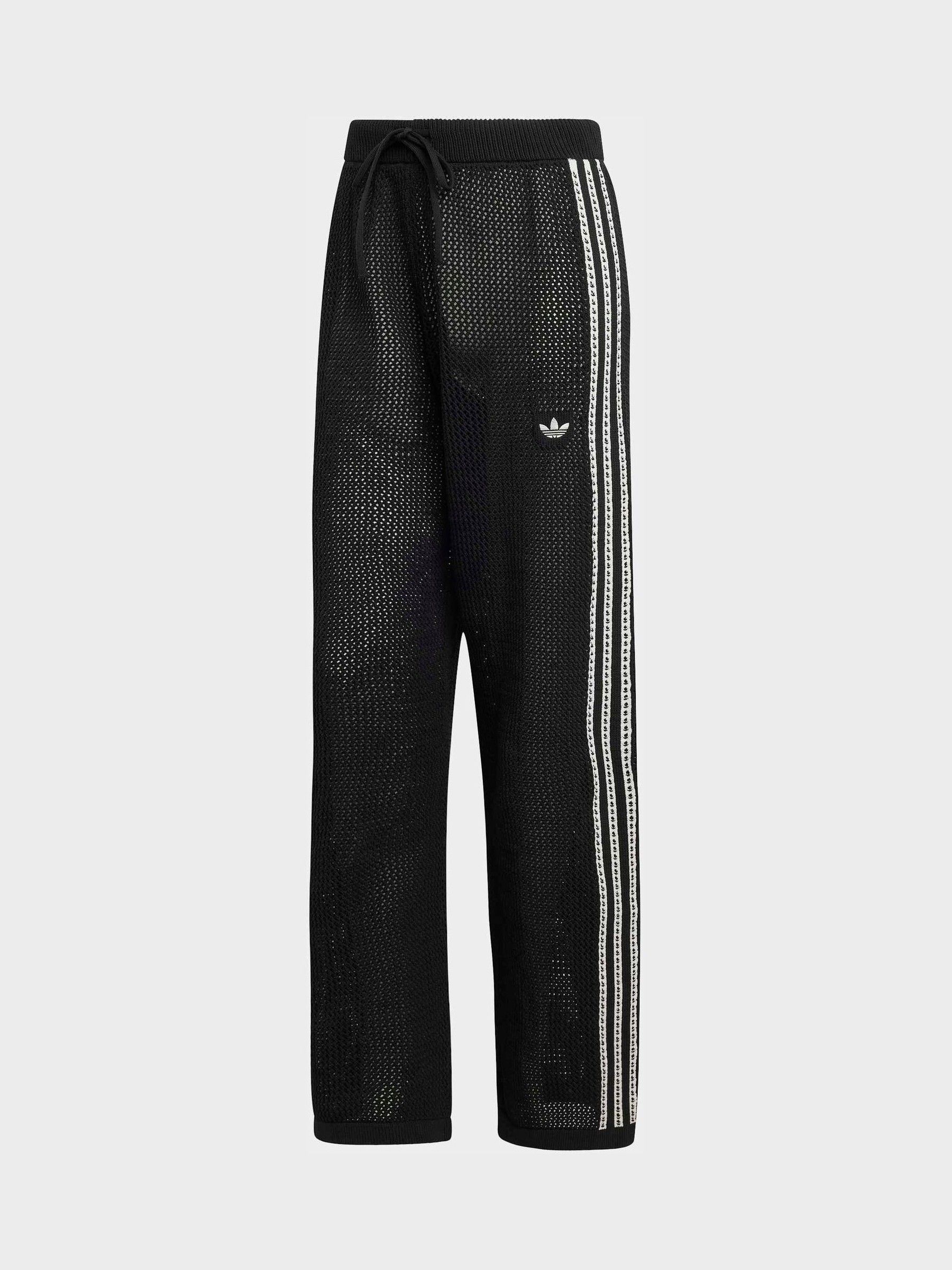 Buy adidas Originals Black Knitted Croched Firebird Trousers from