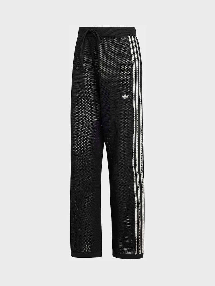 adidas Originals Black Knitted Croched Firebird Trousers - Image 10 of 10 adidas Originals Black Knitted Croched Firebird Trousers - Image 10 of 10